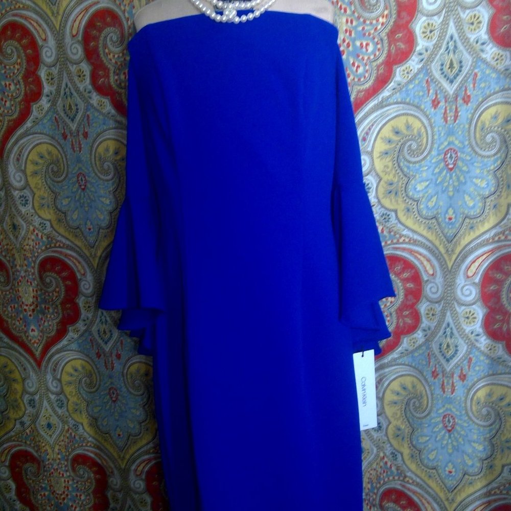 Calvin Klein's "Between Damned sexy and Goddess" Dress  in vibrant Blue, size 2